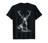 Impresión artística gráfica Salvaje Amante de los Animales del Bosque de Ciervos Camiseta