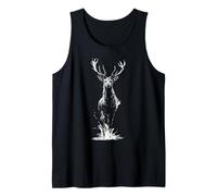 Impresión artística gráfica Salvaje Amante de los Animales del Bosque de Ciervos Camiseta sin Mangas