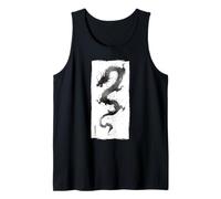 Impresión artística Japonesa Sumi-e Ink Wash Dark Art Print Camiseta sin Mangas