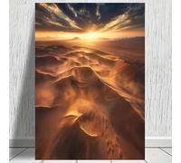 Impresión artística moderna sobre lienzo del desierto, pintura en lienzo sin marco, decoración pared, imagen vibrante del paisaje desierto para la decoración del hogar (30x50cm/12x20in) Sin marco