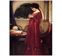 Impresión artística: The Sorceress - Bola de cristal de John Williams Waterhouse