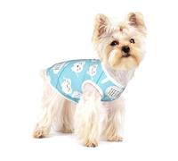 Impresión Azul de un Lindo Dentista e higienista Dental,Camiseta de algodón sin Mangas para Mascotas, Chaleco Transpirable, Suave y elástico para Cachorros,S