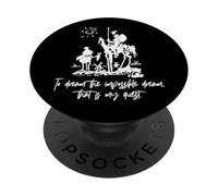Impresión Blanca de Don Quijote To Dream Impossible That Is My Quest PopSockets PopGrip Adhesivo