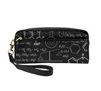 Impresión clásica de química de Ciencia Abstracta, Bolsa de Maquillaje Bolsa de cosméticos Bolsa de Aseo de Viaje portátil Estuche de Cuero para Mujeres y niñas