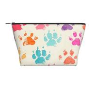 Impresión Colorida de la Pata de los Perros, Bolsa de artículos de tocador Bolsa de Maquillaje Bolsa de cosméticos Bolsa de artículos de tocador de Viaje portátil