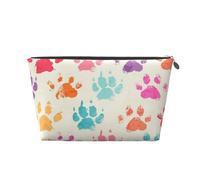 Impresión Colorida de la Pata de los Perros, Bolsa de artículos de tocador Bolsa de Maquillaje Bolsa de cosméticos Bolsa de artículos de tocador de Viaje portátil