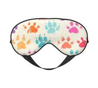 Impresión colorida de la pata de los perros, Cubreojos completos Antifaz bloqueador de luz Antifaz para dormir Antifaz suave con los ojos vendados Noche