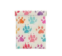 Impresión Colorida de la Pata de los Perros, Squeeze Top Wallet Bolsa de Almacenamiento para Mujer Monedero pequeño Bolsa de Cambio