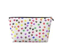 Impresión Colorida de la Pata del Perro, Bolsa de artículos de tocador Bolsa de Maquillaje Bolsa de cosméticos Bolsa de artículos de tocador de Viaje portátil