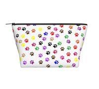 Impresión Colorida de la Pata del Perro, Bolsa de artículos de tocador Bolsa de Maquillaje Bolsa de cosméticos Bolsa de artículos de tocador de Viaje portátil