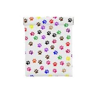 Impresión Colorida de la Pata del Perro, Squeeze Top Wallet Bolsa de Almacenamiento para Mujer Monedero pequeño Bolsa de Cambio