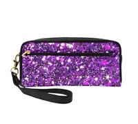 Impresión con Brillo y Brillo., Bolsa de Maquillaje Bolsa de cosméticos Bolsa de Aseo de Viaje portátil Estuche de Cuero para Mujeres y niñas