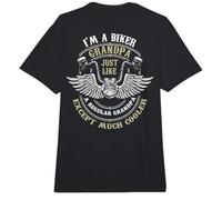 Impresión con Texto en alemán Im a Biker Grandpa Just Like a Grandpa but Cooler. Comfort Colors Adult Heavyweight T-Shirt