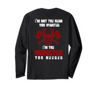 Impresión con Texto en inglés I'm Not The Hero You Want I'm The Monster You Need. Manga Larga