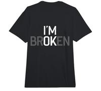 Impresión con Texto I Am Broken ich Bin verrückt. Comfort Colors Adult Heavyweight T-Shirt