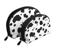 Impresión dálmata, Bolsa de Maquillaje de Concha, Monedero pequeño para Mujer, Bolsa de artículos de tocador, Bolsa de cosméticos, 2 Piezas