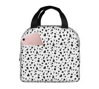 Impresión Dálmata En Blancos Y Negro Bolsa Nevera Polifuncional Bolsa Isotermica Reutilizable Bolsas De Refrigerios Para Escuela Viajes Hombre 22X20X13Cm