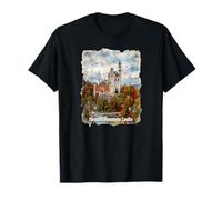 Impresión de Acuarela del Castillo de Neuschwanstein Alemania Camiseta