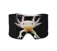 Impresión de ajolote,Máscara para ojos con bloqueo de luz y protección ocular completa para dormir, orejeras y ojos.