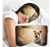Impresión de American Staffordshire Terrier, Antifaz para dormir, ideal para el hogar, viajes y trabajo por turnos. Cubre completamente los ojos y bloquea la luz.