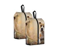 Impresión de American Staffordshire Terrier， Bolsas de Viaje para Zapatos (Paquete de 2), Bolsas Impermeables para Guardar Zapatos, Organizador de Zapatos para Viajes y hogar.