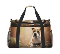 Impresión de American Staffordshire Terrier,Bolsas Deportivas, Bolsos de Viaje Deportivos Cruzados de Mano, Bolsas de Viaje de Gran Capacidad para Mujeres y Hombres.