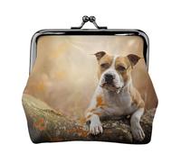 Impresión de American Staffordshire Terrier,Monedero de Piel sintética, Carteras pequeñas, Monedero con Cierre de Broche