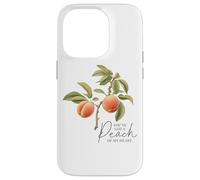Impresión de amor con texto en inglés "You've Got A Peach Of My Heart Carcasa para iPhone 14 Pro