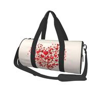 Impresión de árboles en Forma de corazón, Bolsa de Viaje de Gran Capacidad, Bolso Redondo, Bolsa de Viaje Deportiva, Bolsa de Mano, Bolsa de Fitness