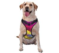 Impresión de Arte de Acuarela Hermosa Tinta,Arnés para Mascotas, arnés Reflectante Ajustable para Perros,M