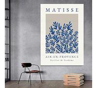 Impresión de arte de pared Henri Matisse, Estampados, Azul, Arte de pared boho, Impresión boho, Impresión minimalista de arte de pared azul Matisse, póster de lienzo 50x70cm Sin marco