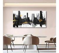 Impresión de arte de pared moderno, cuadro abstracto de ciudad para baño, cocina, oficina, dormitorio, sala de estar, decoración de pared abstracta (70 x 160 cm/sin marco)