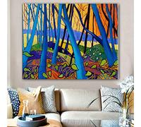 Impresión de arte en lienzo David Hockney Árboles de invierno Cuadros modernos Póster con impresión de lienzo para pared de sala de estar Decoración de arte abstracto 70x100cm Sin marco