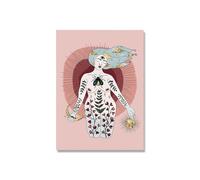 Impresión de arte la diosa del sol y luna, póster feminista bohemio for mujer, cuadro lienzo for, útero, ovario, Vulva, Vagina(Picture 2,A2 42x60cm No Frame)