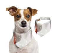 Impresión de Bolas de Navidad,Pañuelos de algodón para Perros, Bufandas Ajustables para Mascotas,S