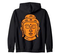 Impresión de Cabeza de Buda, sabiduría Budista Sudadera con Capucha