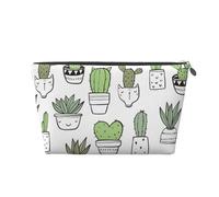 Impresión de Cactus Dibujados a Mano, Bolsa de artículos de tocador Bolsa de Maquillaje Bolsa de cosméticos Bolsa de artículos de tocador de Viaje portátil