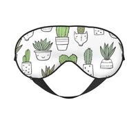 Impresión de cactus dibujados a mano, Cubreojos completos Antifaz bloqueador de luz Antifaz para dormir Antifaz suave con los ojos vendados Noche