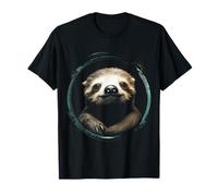 Impresión de cara de perezoso Animales Motivo Retrato Arte Perezoso Camiseta