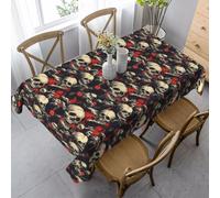 Impresión De Classic Skull Records Manteles Lavable Mantel Resistente Mantel Mesa para Comedor Casa 137X183Cm