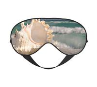Impresión de conchas de estrella de mar de playa, Cubreojos completos Antifaz bloqueador de luz Antifaz para dormir Antifaz suave con los ojos vendados Noche