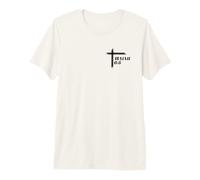 Impresión de Cruz Cristiana Here Am I Send me en la Parte Delantera y Trasera Camiseta Premium