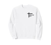 Impresión de Cruz Cristiana Here Am I Send me en la Parte Delantera y Trasera Sudadera