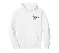 Impresión de Cruz Cristiana Here Am I Send me en la Parte Delantera y Trasera Sudadera con Capucha