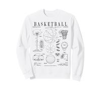 Impresión de Dibujo de Patente Vintage de Baloncesto Sudadera