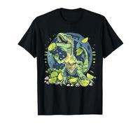 Impresión de dinosaurio de lima, vida silvestre, estampado de dinosaurios de frutas y Camiseta