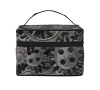 Impresión de Engranajes de Metal Antiguo, Bolsa de Maquillaje Bolsa de cosméticos Bolsa de artículos de tocador de Viaje portátil Estuche para lápices Bolsa de artículos de tocador