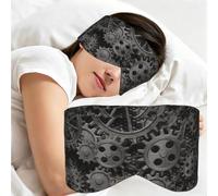 Impresión de engranajes metálicos antiguos, Antifaz para dormir, ideal para el hogar, viajes y trabajo por turnos. Cubre completamente los ojos y bloquea la luz.