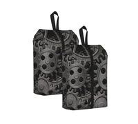 Impresión de Engranajes metálicos Antiguos， Bolsas de Viaje para Zapatos (Paquete de 2), Bolsas Impermeables para Guardar Zapatos, Organizador de Zapatos para Viajes y hogar.