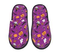 Impresión De Halloween2 Pantuflas Cómodo Pantuflas De Invierno Cálido Slippers Para Hombre Exterior Otoño M